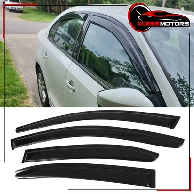 Fits 11-18 VW Volkswagen Jetta A6 Sedan Window Visors Rain Deflectors 4PCS Set - Image 1 of 4