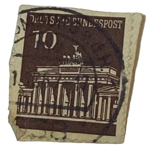 Germany Stamp 10Pfg Brandenburg Gate Issued 1966 Canceled Ungraded Single - Picture 1 of 5