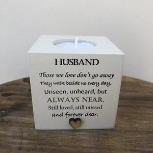 Vela PERSONALIZADA En Memoria del ESPOSO Amado ESPOSA MAMÁ PAPÁ etc Memorial - Imagen 1 de 3