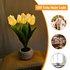 #F Tulip Desk Lamp Art Crafts LED Atmosphere Nightlight Ornament for Wedding Par