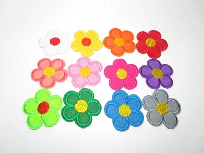 Kinder Applikation Aufnäher Aufbügler Bügelbild Stickerei Flicken Blüte Blume