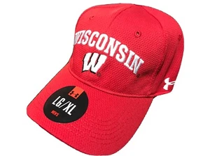 Wisconsin Badgers NCAA Under Armour Red Hat Size LG XL - Picture 1 of 5