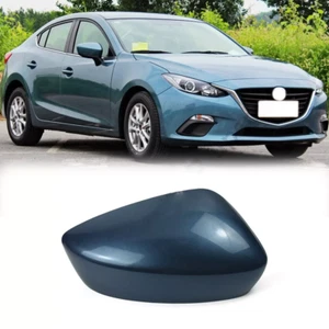 Blue Right Passenger Side Rearview Mirror Cap Cover For Mazda 3 Axela M3 2014-16 - Picture 1 of 3