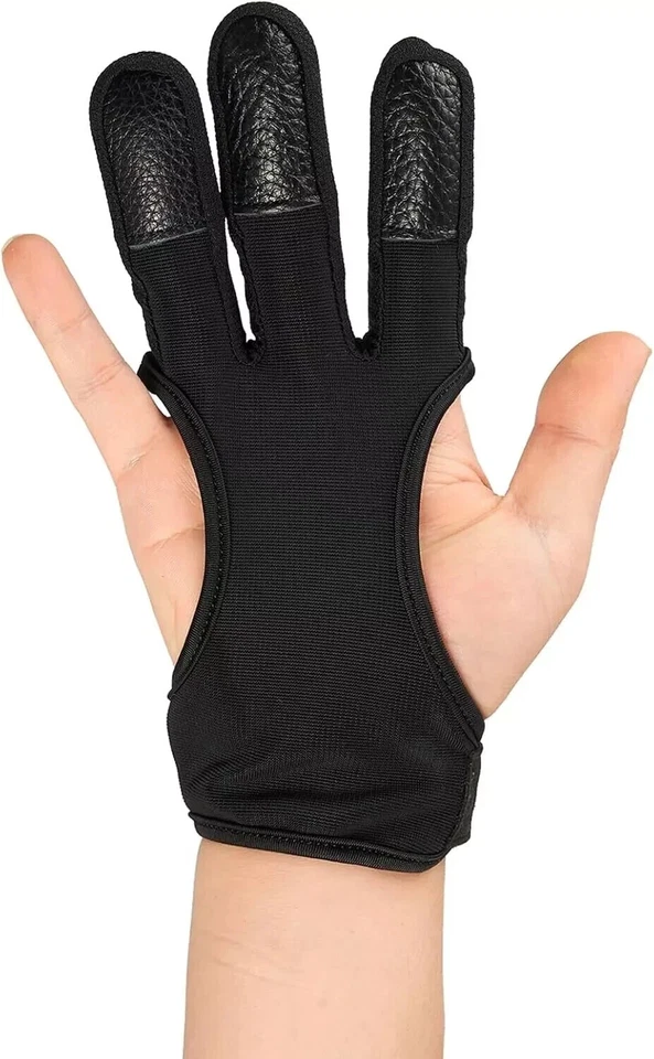 Archery Gloves 3 Fingers Protected Design Arrow Guard for Compound Bow Shooting - Image 1 of 3