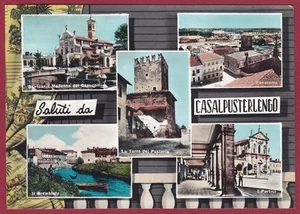 LODI CASALPUSTERLENGO 04 SALUTI da... Cartolina FOTOGRAFICA viaggiata 1962 - Foto 1 di 1