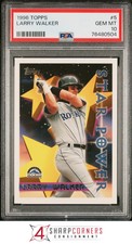 1996 TOPPS #5 LARRY WALKER ROCKIES HOF POP 6 PSA 10 B3660730-504