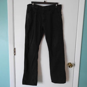 Levi's Jeans 513 Straight Leg Black Denim 31" x 28.5" Distressed 2013 Casual - Picture 1 of 8