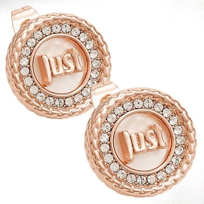 Just Cavalli Women's Stud Earrings JCER01063300 IP RoseGold Mother of Pearl New - Image 1 of 4