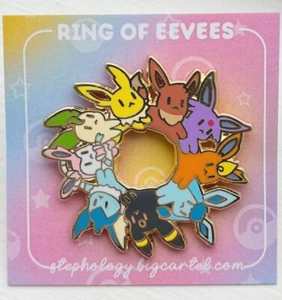 Eevee and Eeveelutions ✦ Hard enamel pin ✦ Pokemon pin - Photo 1 sur 2
