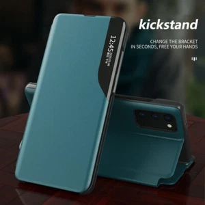 Funda protectora magnética de cuero con vista abatible para móvil Samsung S24Plus S23 Note20 S20 - Imagen 1 de 18