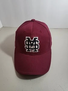MSU Mississippi State Bulldogs Baseball Maroon Adjustable Hat - Picture 1 of 10