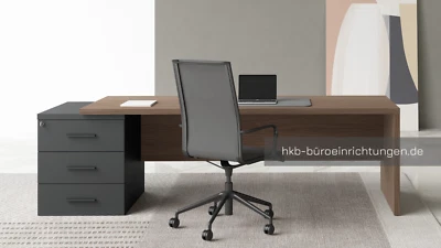Chefschreibtisch-Chefzimmer-Chefbuero-Büromöbel günstig-Schreibtisch HAMBURG - Bild 1 von 4