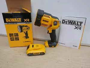 DeWalt DCL043 18V XR LED Spotlight Worklight Torch + DCB183 2 AH Battery - Picture 1 of 6