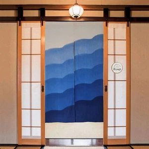 Natural Plant Dyed Cotton Door Curtain, Tie-Dye Shibori Noren Door Tapestry - Picture 1 of 3