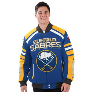 G-III Men's Buffalo Sabres Power Forward Racing Jacket - Picture 1 of 7