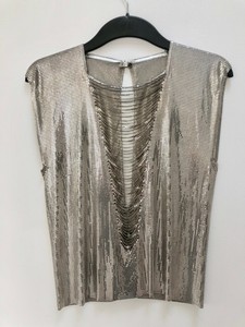silver tops for evening wear