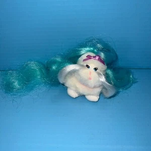 Vintage Kenner Littlest Pet Shop Crystal Puppy Dog 3" Plush Dazzling Hair LPS - Picture 1 of 7