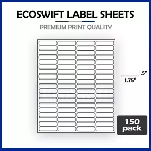 12000 1,75x0,5 EcoSwift Laser Rücksendeadresse Versandetiketten 80/Blatt 1 3/4 x1/2 - Bild 1 von 5