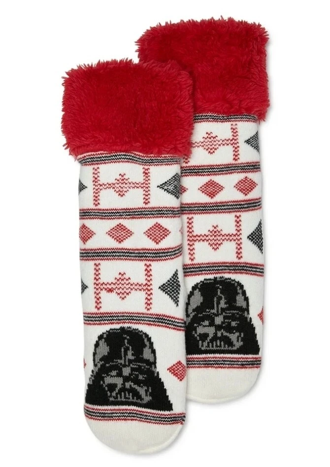 Star Wars Darth Vader Navidad Difuso Babba Zapatilla Calcetines OSFM Mujer Foto 1 de 1