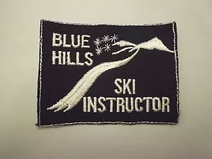 Vintage Blue Hills Ski Instructor Resort in Massachusetts Jacket Iron On Patch - Picture 1 of 4