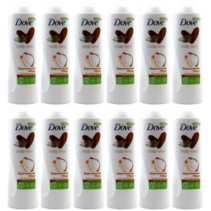 Dove Body Lotion Regenerating Care 12 X 400Ml Dry Skin Coconut Almond Scent - Picture 1 of 2
