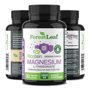 ForestLeaf Magnesium L-Threonat 2000mg - Gehirn Gesundheit und Gedächtnis Booster, Fokus - Bild 1 von 12
