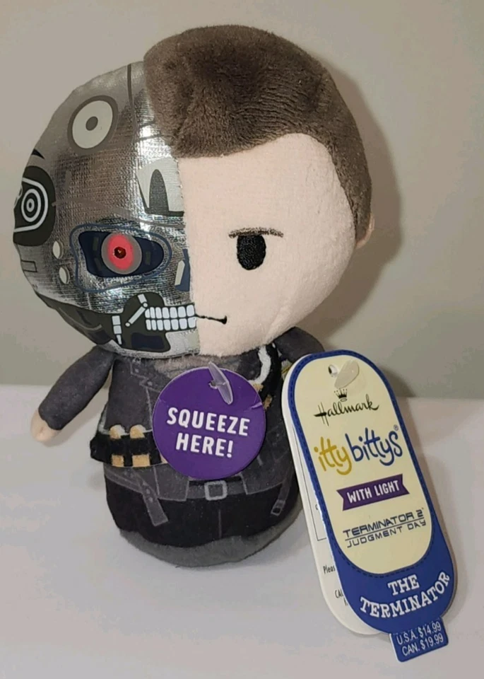 Hallmark Itty Bittys THE TERMINATOR 2 Judgment Day Plush Toy w/ Light Up Eye