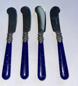 Inox Spreaders “Napoleon” (4 pc.) 18/10 Stainless/Acrylic Handles 5.25”L  Italy - Picture 1 of 3