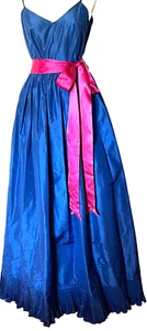 Abito e giacca blu Morty Sussman/Millie Parnis boutique vintage anni 50 rosa fascia taglia M - Foto 1 di 14