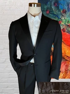 Joseph Abboud Collection 38R Black Tuxedo Jacket Formal Tux Black Tie - Picture 1 of 16