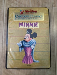 Disney Cartoon Classics édition limitée Gold : "Minnie" 1984 Betamax Tape N comme neuf - Photo 1/6