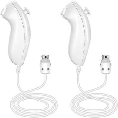 1/2Pack Wii Nunchuck Black White For Nintendo nunchucks for Nintendo Wii / Wii U - Image 1 of 4