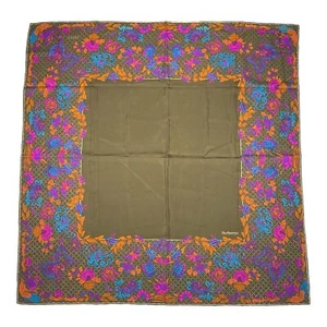 Vintage Burberrys Silk Scarf Floral Border 34 inch x 34 inch Excellent - Picture 1 of 5