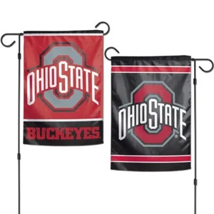 Ohio State Buckeyes NCAA Double Sided Garden Flag 12" X 18" Yard Banner - Picture 1 of 1