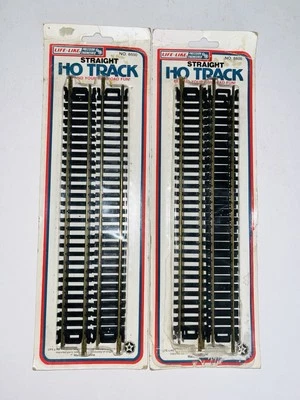 Life-Like Straight HO Track 9” Lot of 2 - No 8600 NOS - Image 1 of 2