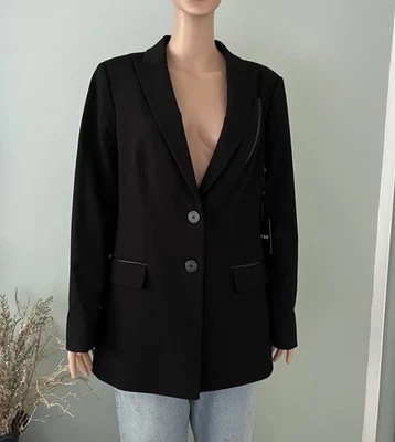 DKNY Women's Two-Button Business Blazer Black Size 14 - Image 1 of 4
