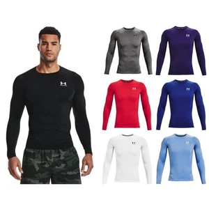 Under Armour 1361524 Men's UA HeatGear Armour Compression Shirt Long Sleeve Tee - Picture 1 of 25