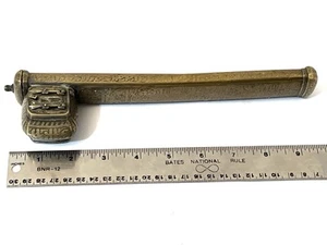 Antique Brass Traveler Quill Pen Inkwell Qalamdan Divit Islamic Sofer's Pen Case - Picture 1 of 8