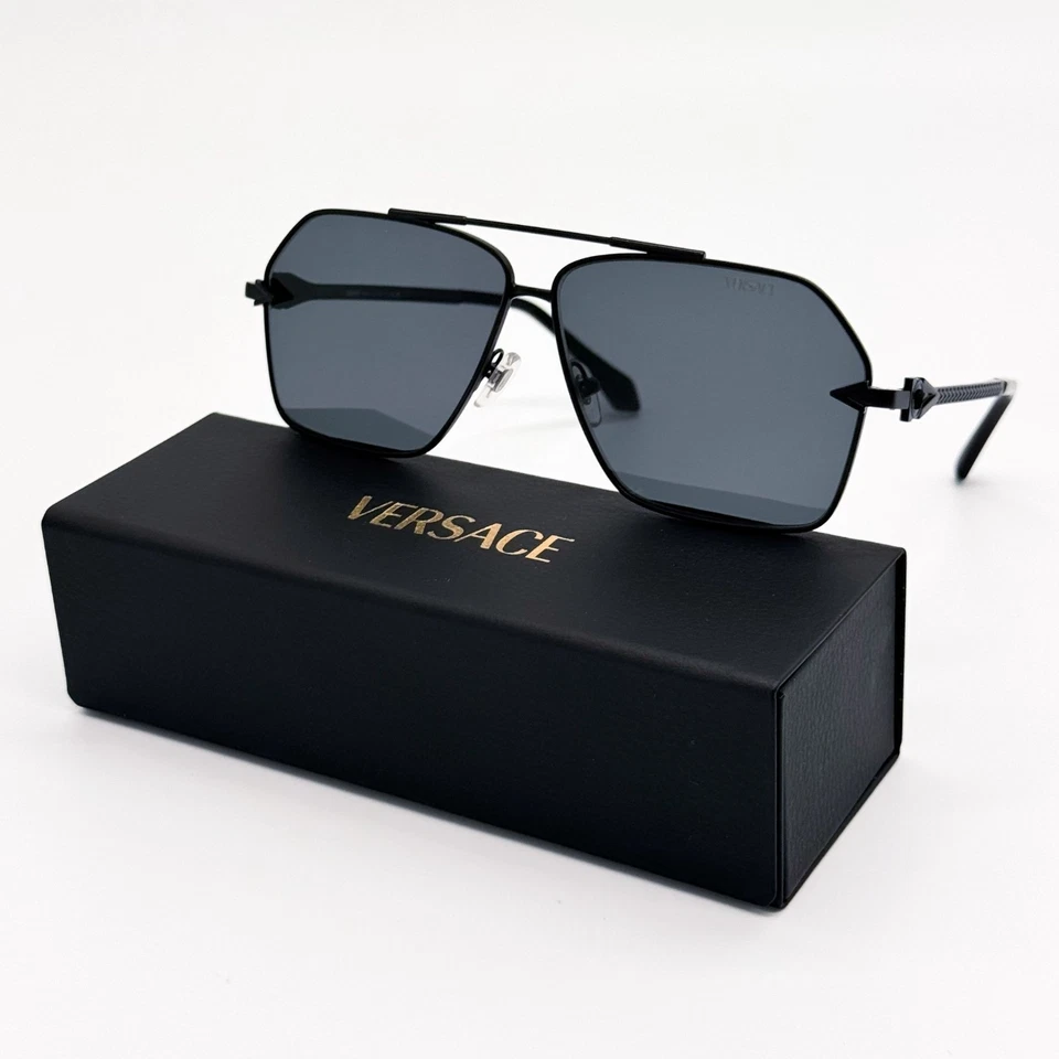 VERSACE VE2284 1436/87 SUNGLASSES UNISEX BLACK VE2284 1436/87 EYEWEAR