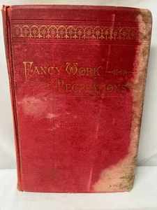 Vintage Antique Book Fancy Work Recreations Knitting Grochet By Eva Niles 1885 - Bild 1 von 7