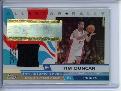 2005 Topps "All Star Rally" #ASRA-TD Tim Duncan Autograph & Player Worn #ed/111 - Image 1 of 2