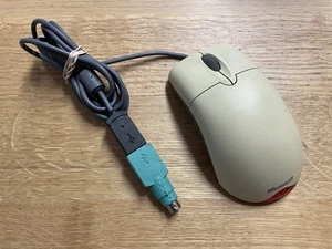 Microsoft Wheel Mouse Optical USB 1.1A White Tested Working - Picture 1 of 6