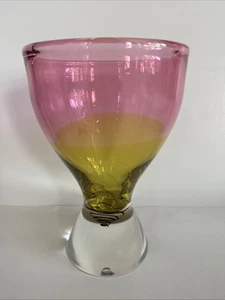 solar swirl Art Glass Hand Blown vase Evolution line Waterford 11.5” - Picture 1 of 8