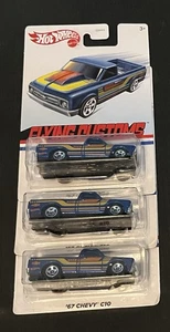 Lote de 3 unidades Hot Wheels '67 Chevy C10 HW '20 Flying Customs azul oscuro - Imagen 1 de 1