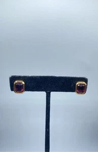 Christian Dior - Vintage Gold Tone Crystal Clip-On Earrings 5.6g - Picture 1 of 5