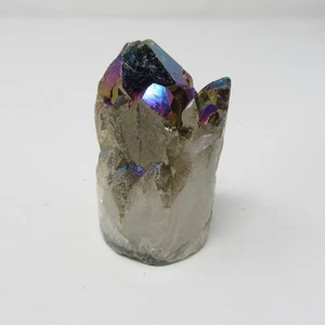 Racimo de cristal de amatista metalizado geoda redonda 3,8 oz dos Aura Aurora - Imagen 1 de 8