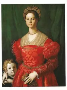 Postal Agnolo Bronzino ""Mujer joven y su niño"" Galería de Arte Nat'l DC COMO NUEVA - Imagen 1 de 1