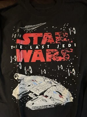 Camisa Star Wars Juvenil XL Negra Parques Disney Los Últimos Jedi Halcón Milenario Nueva Sin Etiquetas Foto 1 de 2