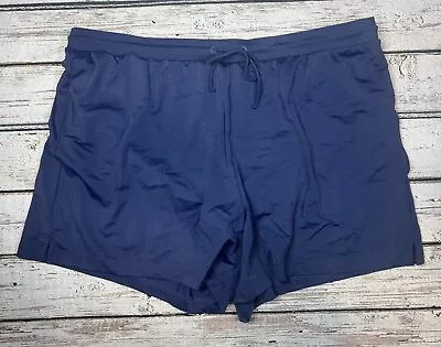 L.L. Bean Pull On Swim Shorts Lined Womens 2X Darkest Navy Blue Solid NWT - Image 1 of 4