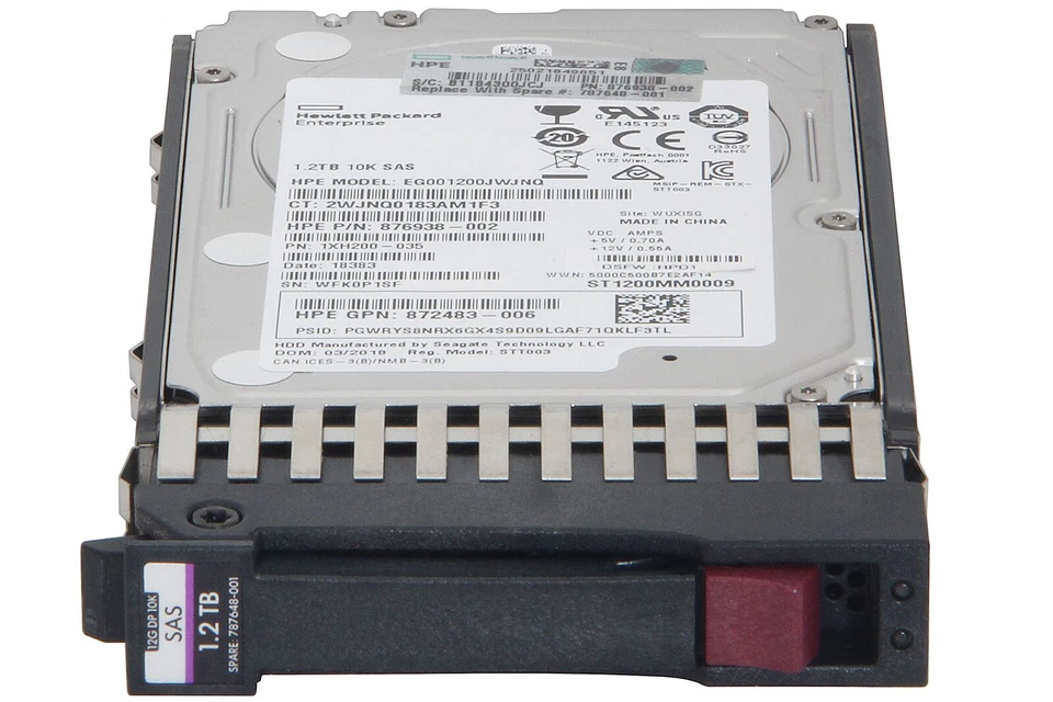 HP 1.2TB 12G SAS 10K 2.5in MSA 2050 HDD Festplatte / HPE 787648-001, J9F48A - Bild 1 von 1